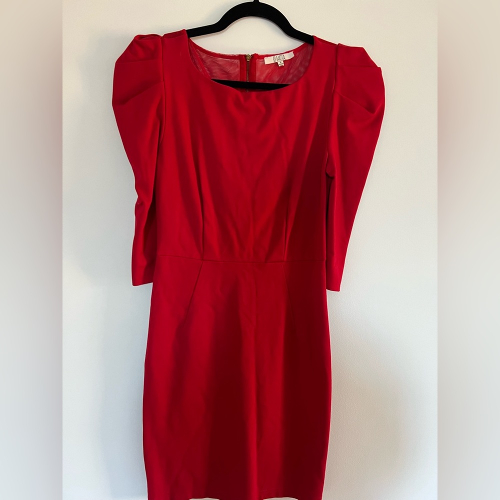 Red Mini Dress with Mesh Back